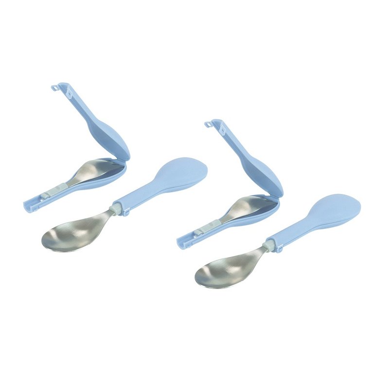 FlipGo Rolling Cutlery Set - Two-Piece Set (Blue, Blue) - จานเด็ก - โลหะ สึชมพู