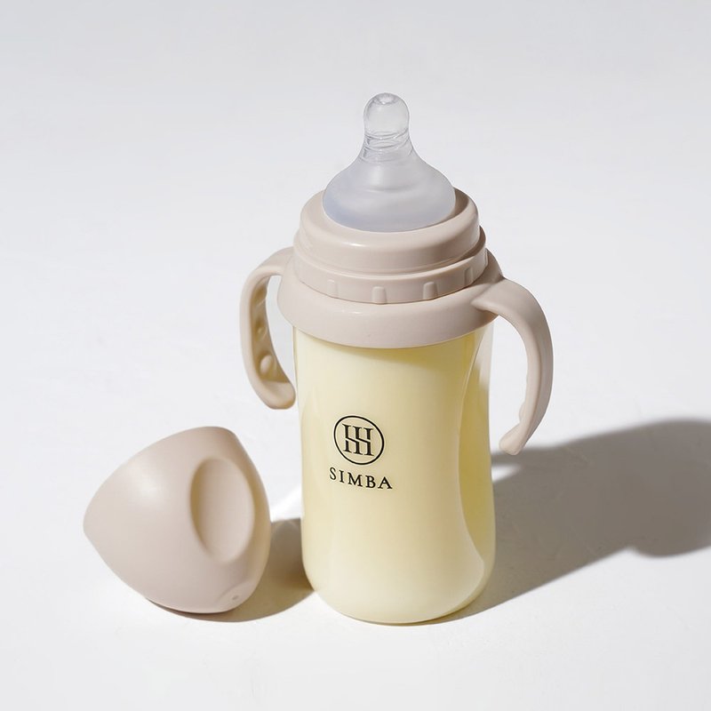 [Simba Little Lion King Simba] Yun honey platinum PPSU wide-mouth straw handle anti-flatulence bottle 270ml - Baby Bottles & Pacifiers - Other Materials Khaki