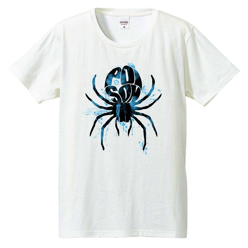 T-shirt / poisonous spider - เสื้อยืดผู้ชาย - ผ้าฝ้าย/ผ้าลินิน ขาว