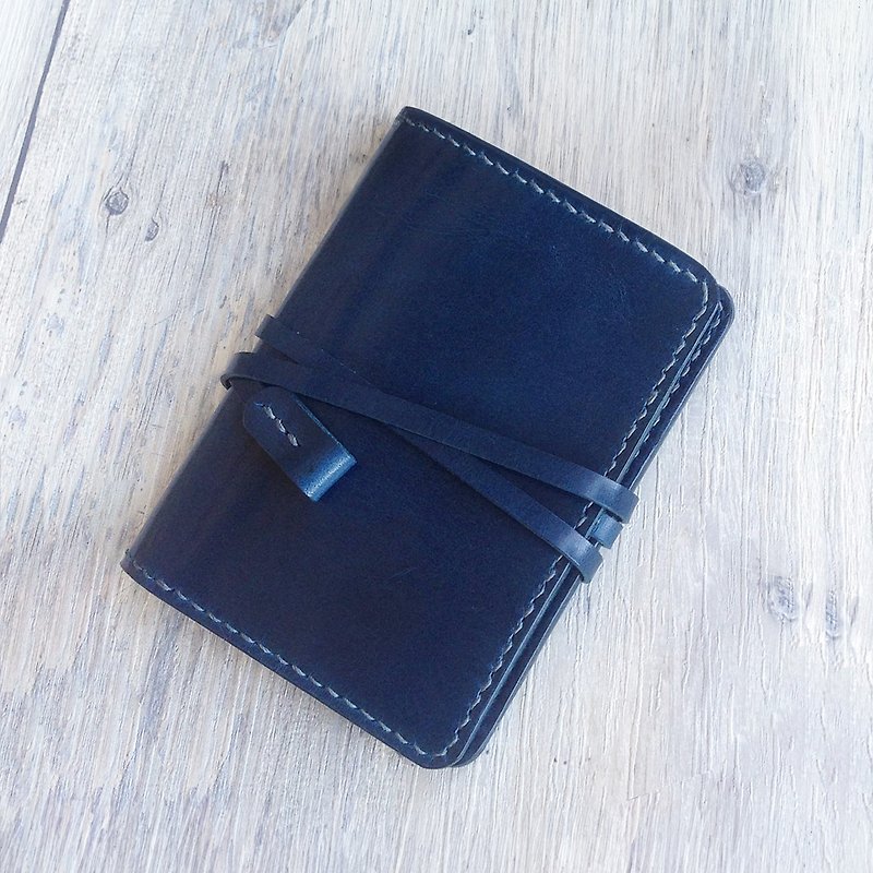 Emmanuelle Leather Passport Holder-British Blue/Customized Gift - Passport Holders & Cases - Genuine Leather Blue