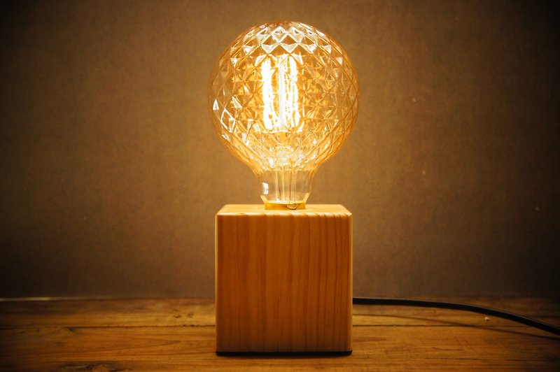 エジソン-産業/エジソン産業/松磁器ソケット/贈り物を交換/無料レタリング/タングステン常夜灯/ガラスのランプ、古い上海 - 照明・ランプ - 木製 ブラウン