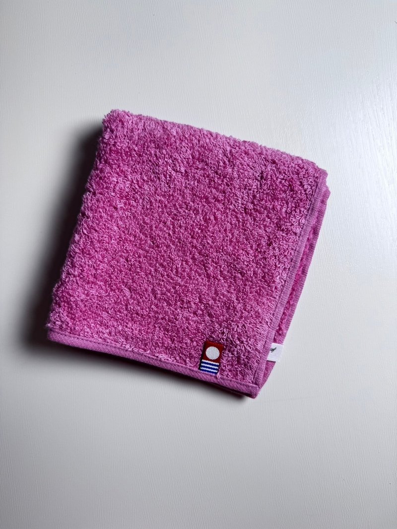 Japan Paddy Happy Handkerchief Organic Standard Imabari Square Towel Pink - ผ้าขนหนู - ผ้าฝ้าย/ผ้าลินิน สีแดง