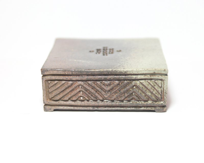 藏菁ㅣ四巷方盤 還原燒茶盤 - 茶壺/茶杯/茶具 - 陶 