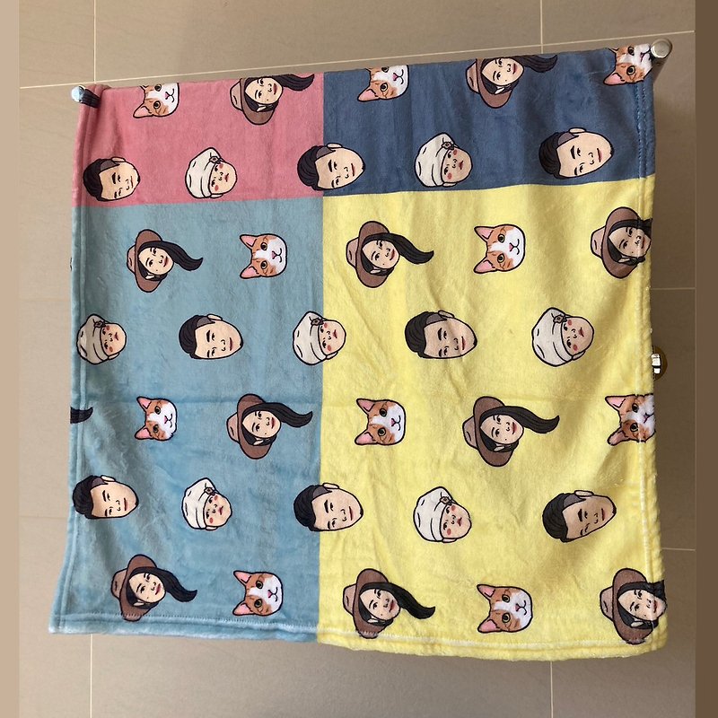 Mini Size : Customized illustration pattern Blanket - Blankets & Throws - Other Materials Multicolor