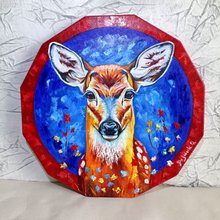 原画 ホワイト スワン 油絵鳥小さなアート 繪絵/手繪油スケッチ