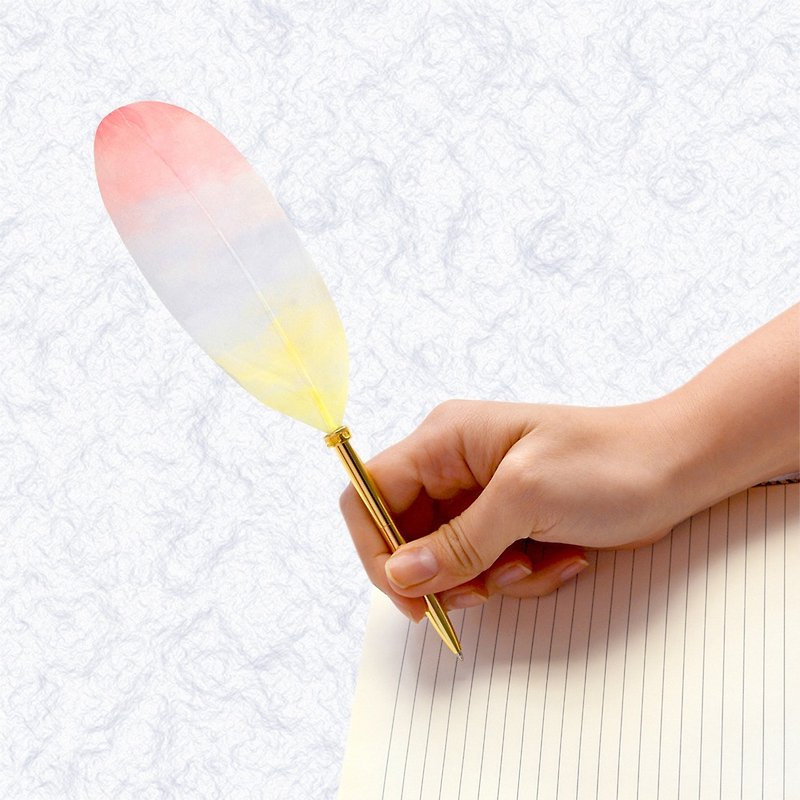 日本クイルペンフェザーボールペンシェルシェルパターンシリーズS01クイルペン - 油性・ゲルインクボールペン - その他の素材 ピンク