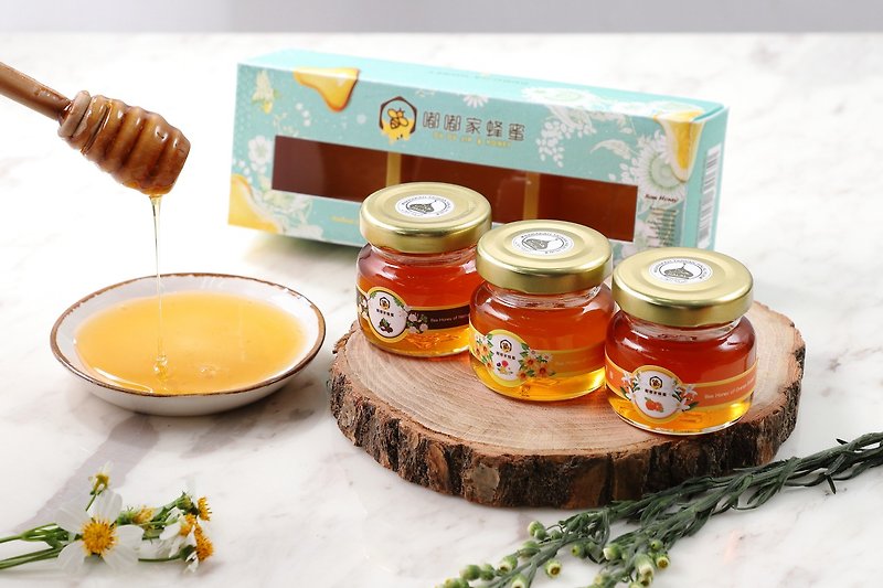 [Dudujia Honey] Festive Gifts | 3 Flavors Mini Group Longan Honey Flower Nectar 40g *3 - น้ำผึ้ง - อาหารสด สีส้ม