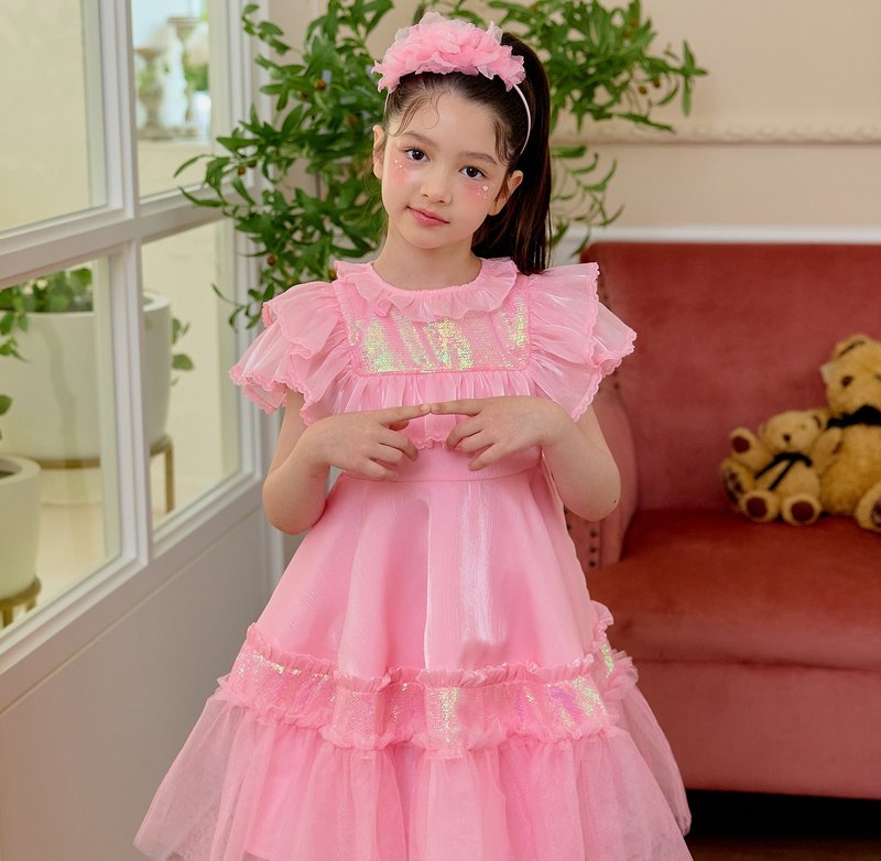 Liri Dress-Blush Tint - 男/女童禮服 - 其他材質 