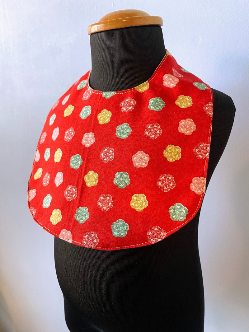 Baby's Japanese Pattern Bib Helmet Mouth Cloth - Baby Accessories - Cotton & Hemp Red