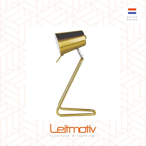 Ur Lifestyle Leitmotiv Table lamp Z - brass satin finish