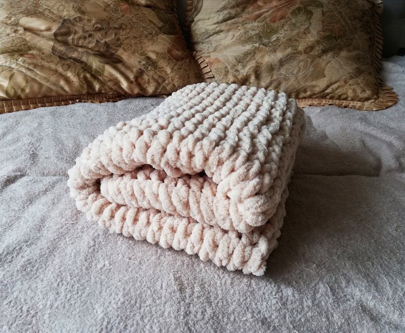 Baby blanket stroller nursery newborn bed cover plush soft to touch - 嬰兒床/床圍/寢具 - 聚酯纖維 卡其色