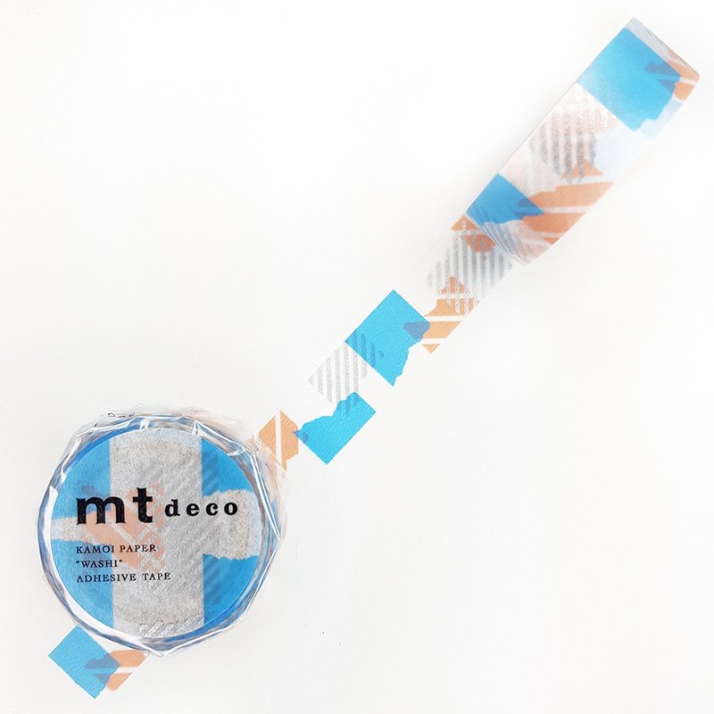 mt Deco 和紙膠帶 / 拼布 - 粉藍x粉紅 (MT01D445) / 2020SS - 紙膠帶/和紙/PET - 紙 多色