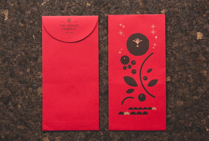 The Flower Hon Bao- big red big purple bag - Red New Year red wedding package of five into a red envelope bag - Chinese New Year - Paper Red