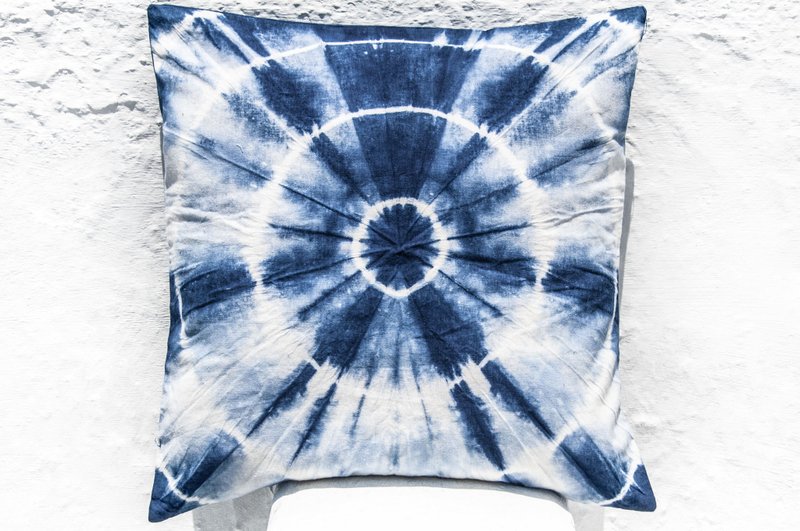 Blue dyed pillowcase/cotton pillowcase/printed pillowcase/indigo blue dyed pillowcase-European Ocean - หมอน - ผ้าฝ้าย/ผ้าลินิน สีน้ำเงิน