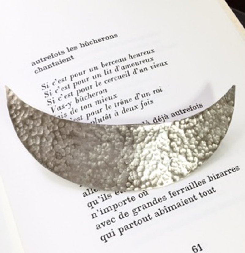 crescent moon barette 　三日月バレッタ　シルバー - 髮夾/髮飾 - 其他金屬 銀色