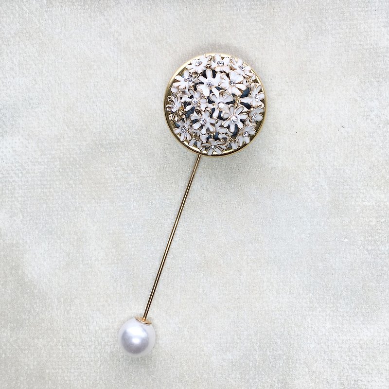 Garden series | Bridal Bouquet Pin/Brooch - เข็มกลัด - โลหะ สีทอง