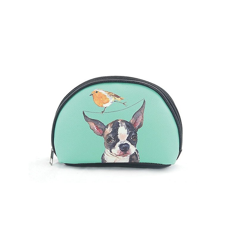 犬はスチールロープ子供の化粧品のバッグ/収納袋の緑のスポットを歩く鳥を支援する - 愛シャーリー - ポーチ - 合皮 グリーン