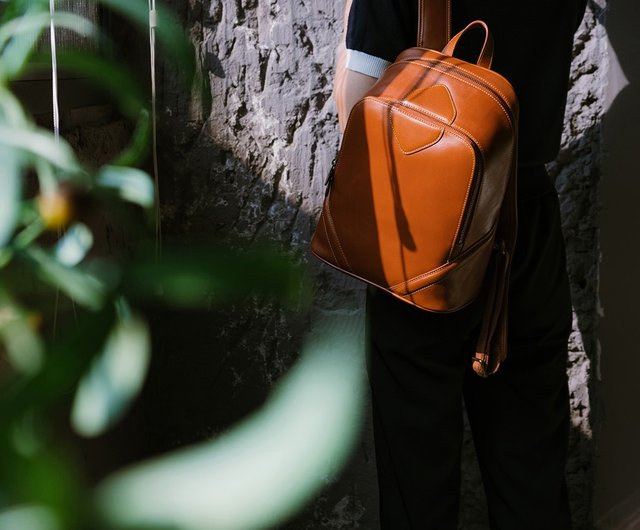 極美品✨ 板垣 リュック バックパック レザー ロック金具 ブラウン系emi