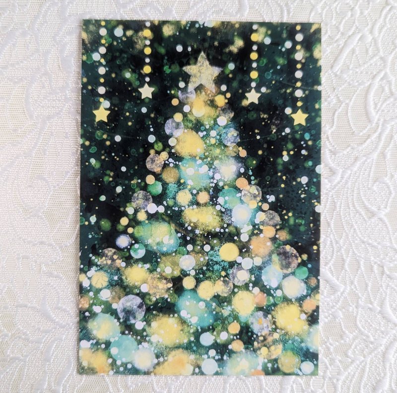 クリスマスポストカード イルミネーションgreen2 (５枚セット) - 卡片/明信片 - 紙 綠色