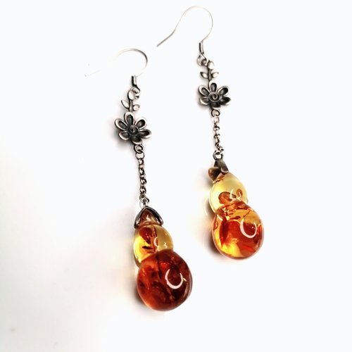 琥珀 シルバー ピアス Amazon.co.jp: [Amber by Mazukna] 琥珀 ピアス ティアドロップ