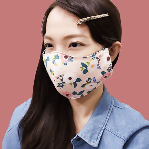 珠友文化 Chuyu Culture 【促銷】Chuyu 韓國花布兩用立體口罩/口罩套/多層防護透氣水洗