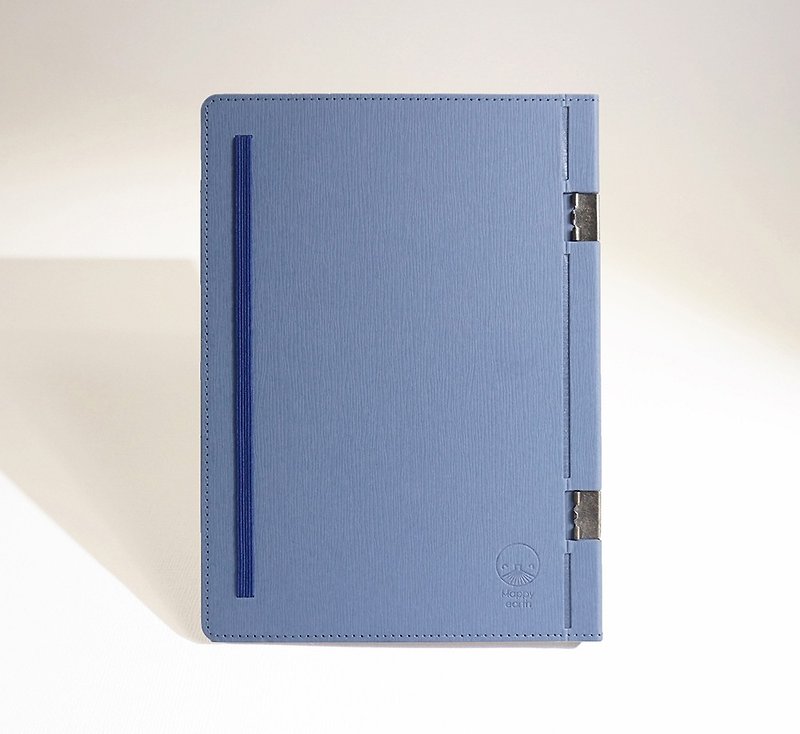 Happy Earth | A5 Recycled Paper Notebook-Blueberry - Notebooks & Journals - Paper Blue