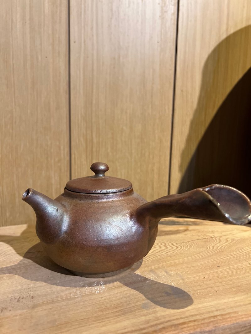 Wood burning side handle pot/wood burning side handle teapot/liangtian - ถ้วย - ดินเผา 