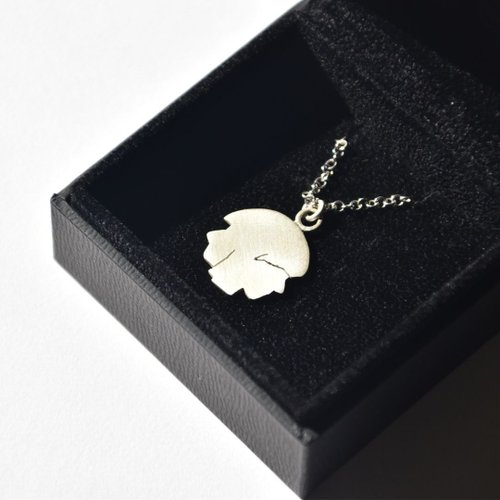 【Customized】Two people silhouette necklace, 925 sterling silver jewellery