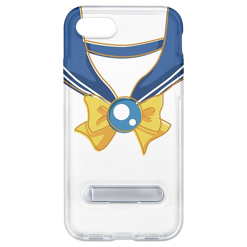 水手服 黃結藍帶 隱藏磁石支架 iPhone 8 7 6 plus 手機殼 - 手機殼/手機套 - 塑膠 白色