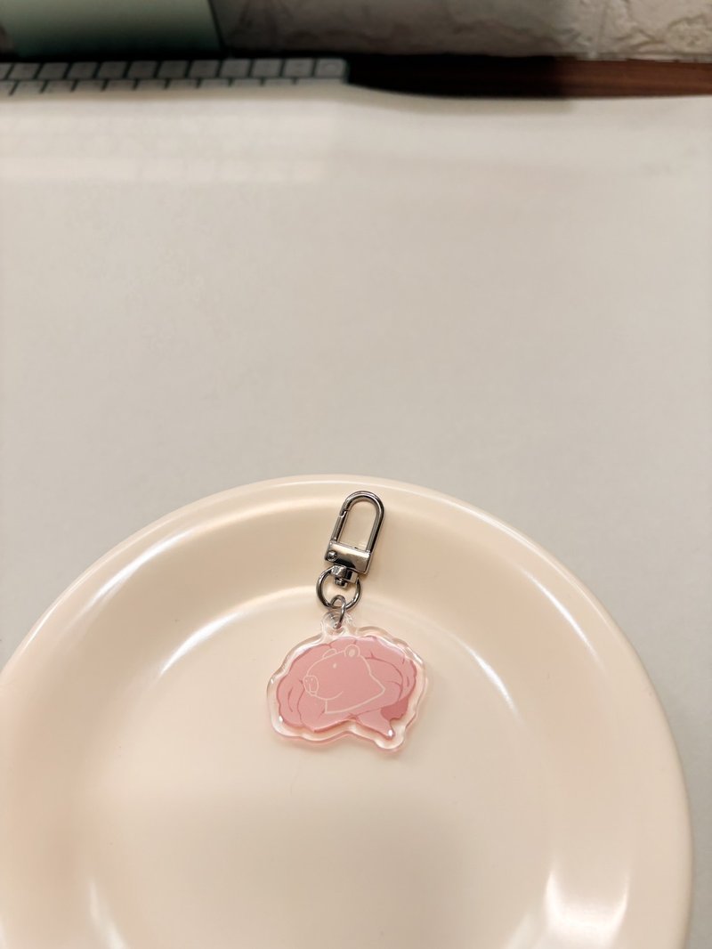 Capybara head pendant suitable for gifts and personal use - Charms - Acrylic Pink