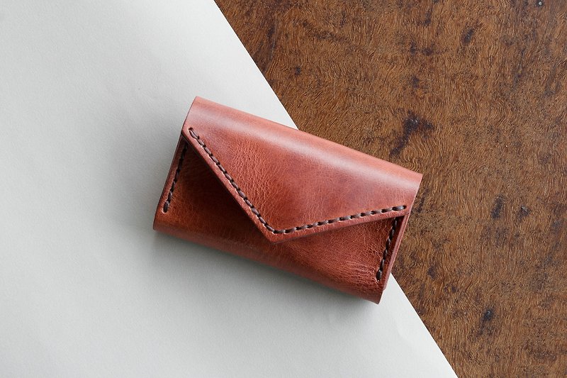SUNNY - SMALL LEATHER BAG  CARD HOLDER - BROWN (LIMITED)  - Toiletry Bags & Pouches - Genuine Leather Brown