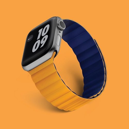 Viva Madrid 港澳總代理 Cosmo 雙面磁吸錶帶 for 45/44/42mm Apple Watch - 橘 + 藍