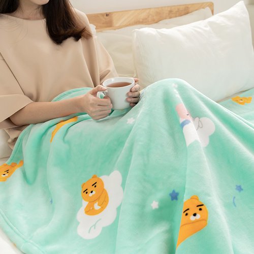 カカオフレンズラムブランケットおやすみなさい-本物のライアンア