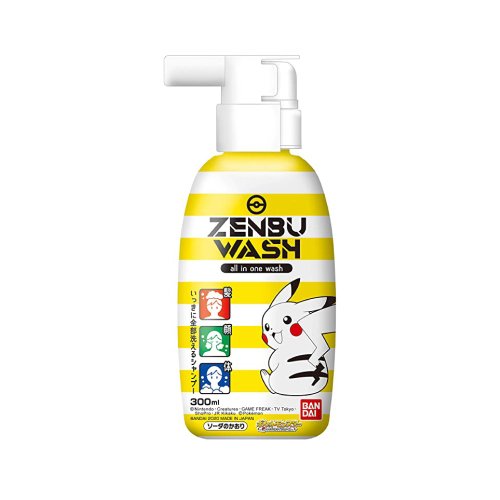 NOL/BANDAI 入浴球 臺灣代理(唯可) BANDAI-寶可夢三合一洗髮沐浴乳300ml