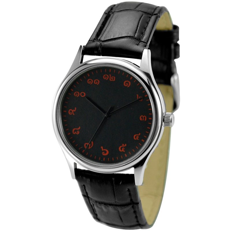 タイのデジタル時計ブラックフェイスニュートラルグローバル送料無料 - 腕時計 ユニセックス - ステンレススチール ブラック