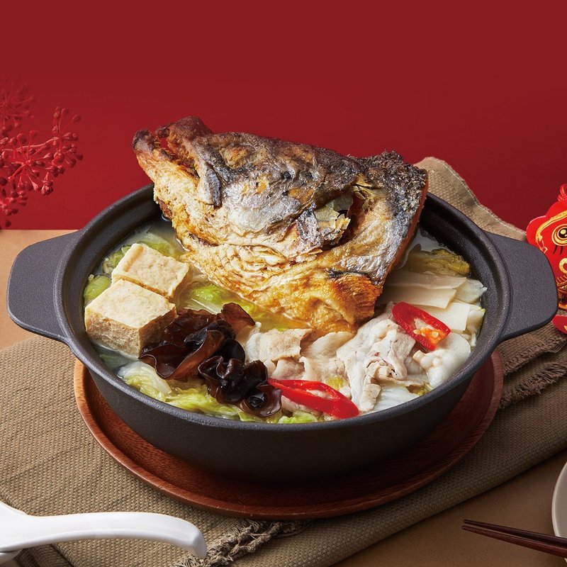 (Pre-order) [Shanghai Village] White-roasted casserole fish soup - 1800g (solids 700g) - Other - Other Materials Red