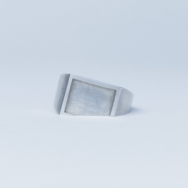 Void bezel ring - 戒指 - 純銀 銀色