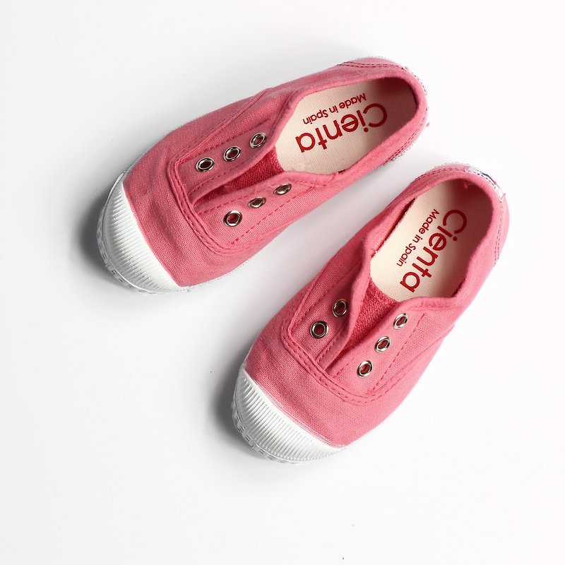 スペインの国民CIENTAキャンバスシューズの靴のサイズサンゴ赤香ばしい靴7099706 - キッズシューズ - コットン・麻 ピンク