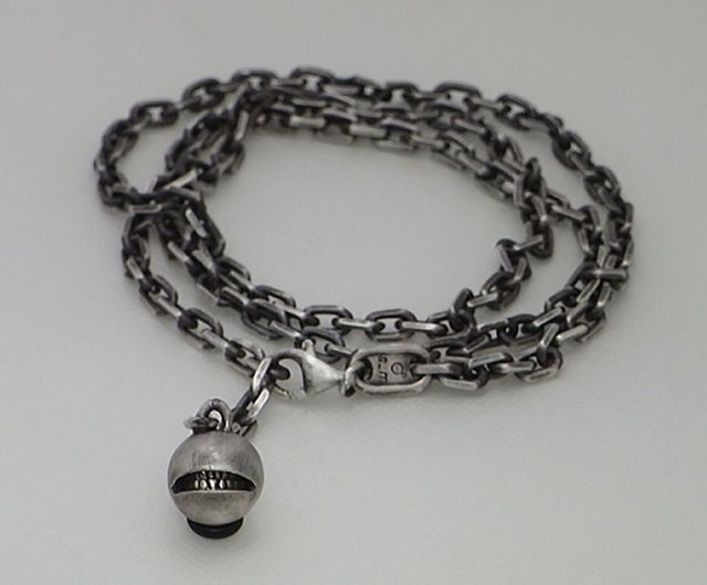 anti smile ball chain_B1(s_m-B.05) 不高兴銀手鐲垂飾bracelet