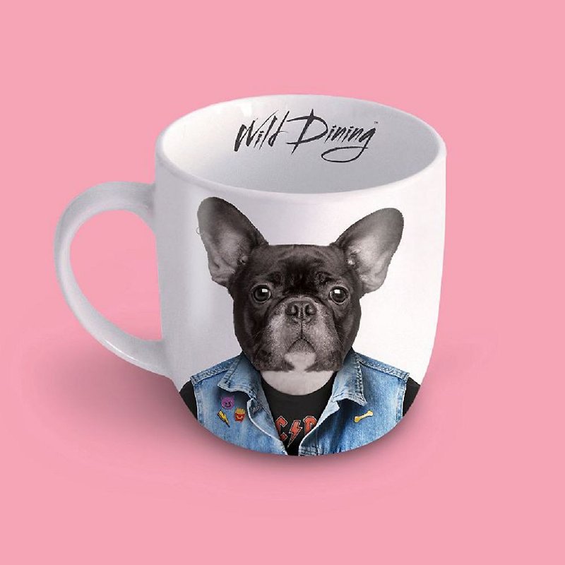 British Mustard Animal Mug-Bulldog - Mugs - Porcelain Multicolor