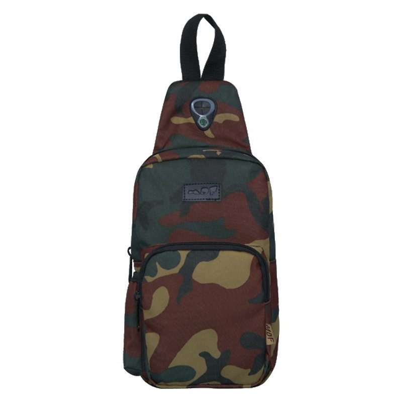 Camouflage cross-body bag - กระเป๋าแมสเซนเจอร์ - เส้นใยสังเคราะห์ สีเขียว