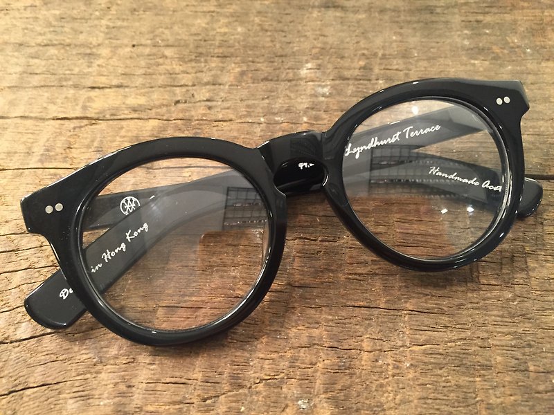 Absolute Vintage - Lyndhurst (Lyndhurst Terrace) circular thick-framed glasses Sheet - Black Black - Glasses & Frames - Plastic 