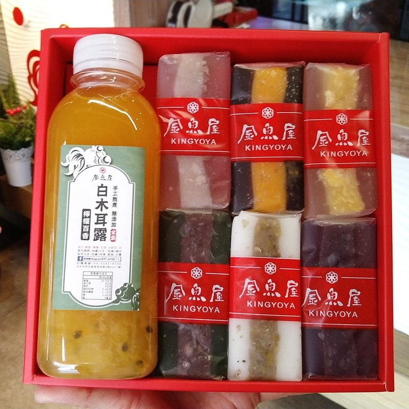 檸檬百香白木耳露 x 水晶糕禮盒 - 蛋糕/甜點 - 新鮮食材 紅色