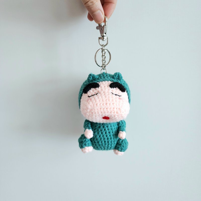 Customized Doll Q Version Cartoon/Anime Doll No.6 Keychain Pendant - ตุ๊กตา - ผ้าฝ้าย/ผ้าลินิน สีเขียว