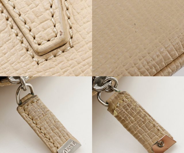 日本直送】ロエベ LOEWE ハンドバッグ ベージュ 型押しレザー