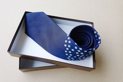 知染生活 知染生活-天然藍染紳士領帶/動