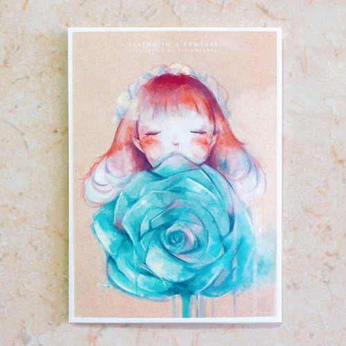 AliceHobbey Illustration Alice Hobbey 奇幻少女系列 雙面水彩插畫明信片 Postcard