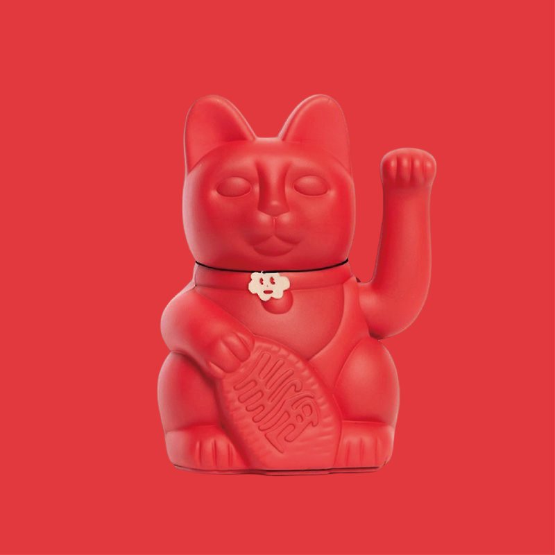 [Diminuto Cielo Lucky Cat] Tiny Sky Lucky Lucky Cat-Red 18CM - ตุ๊กตา - วัสดุอื่นๆ สีแดง