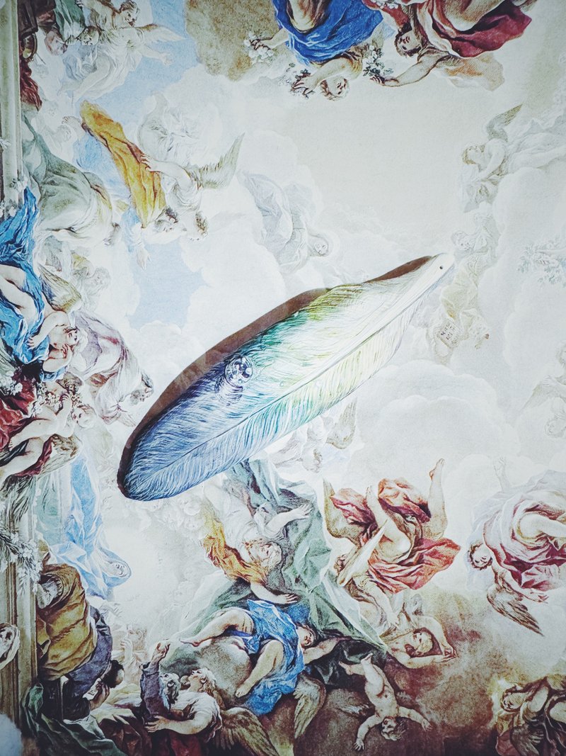 木刻手繪墜飾 - 羽毛 - 其他 - 木頭 多色