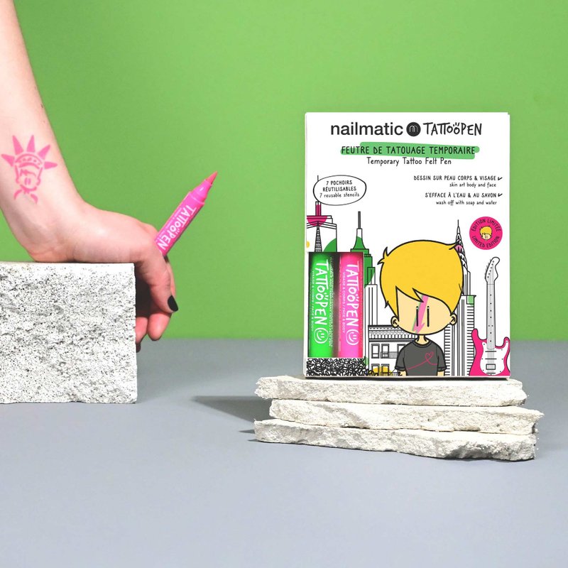 nailmatic TATTOO 限量版彩繪紋身筆兩入組-小紐約 - 寶寶/兒童玩具/玩偶 - 塑膠 多色